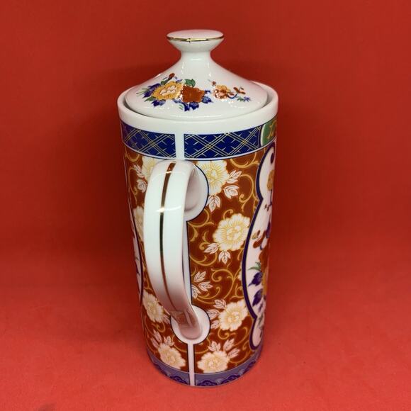 Japanese Tea Set Nishiki Ko-Imari Teapot 5-Cups and Saucers Ceramic - Picture 3 of 15